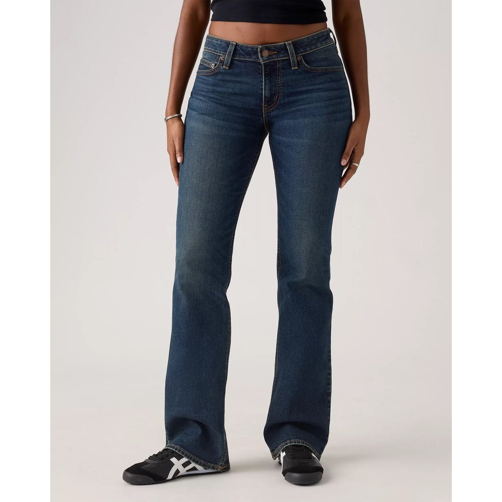 Levis 518 Superlow Bootcut Jeans 1L Medium Wash Stretch Denim Low Rise Y2K - Picture 2 of 10